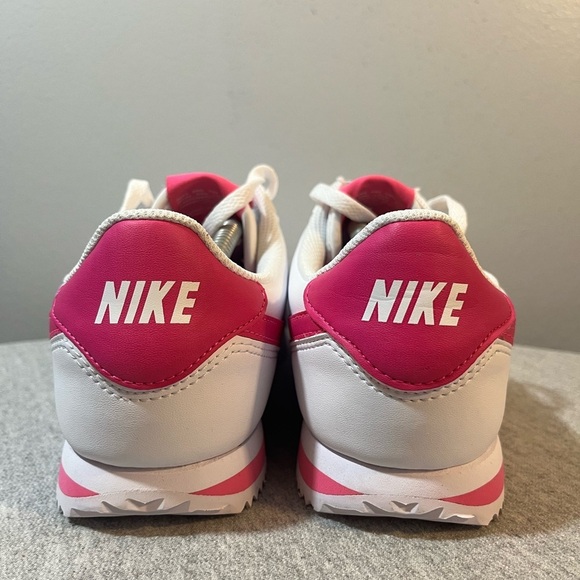 Nike Cortez GS White Laser Fuchsia Size 7Y/Women 8.5 DM0950-104​​ - Picture 6 of 10